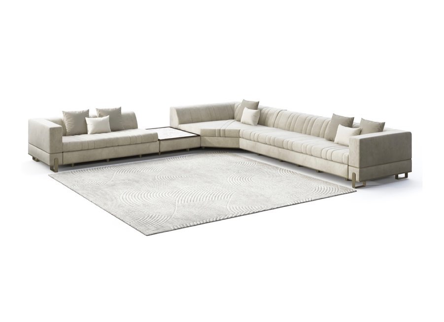 Ivory Wraparound Sofa