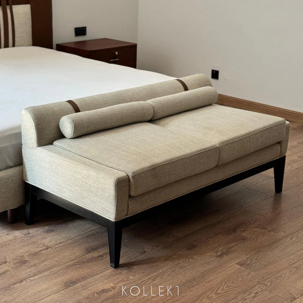 Linen Rolltop Bench