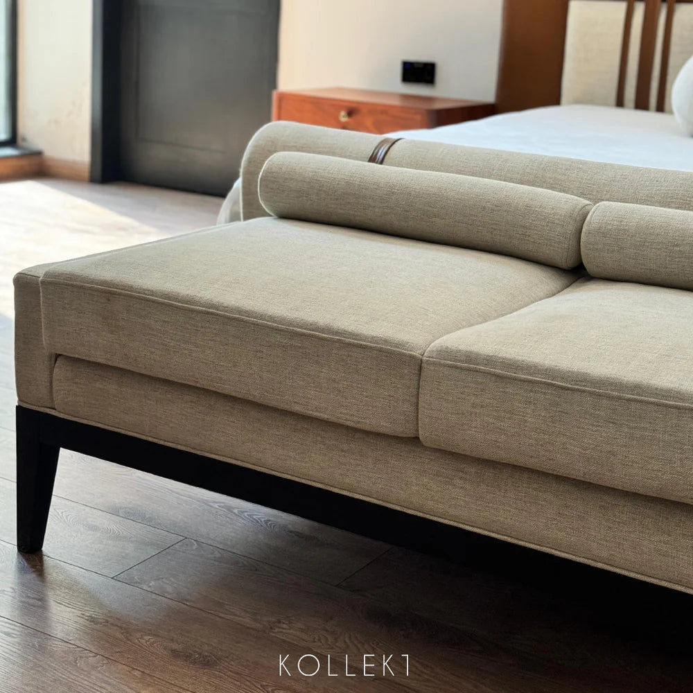 Linen Rolltop Bench