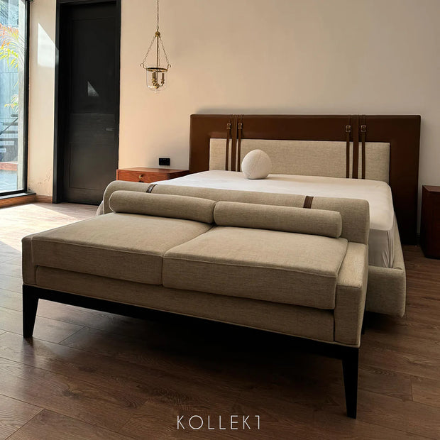 Linen Rolltop Bench