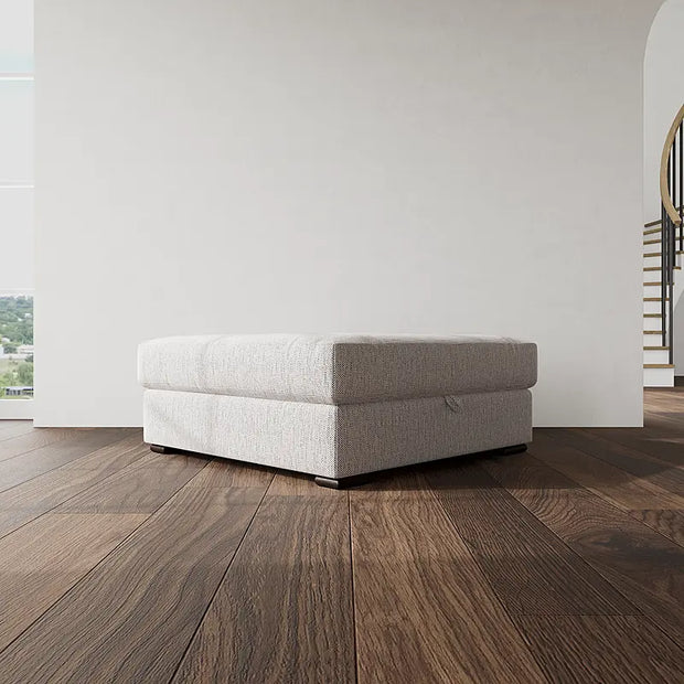 Gridline Grey Ottoman