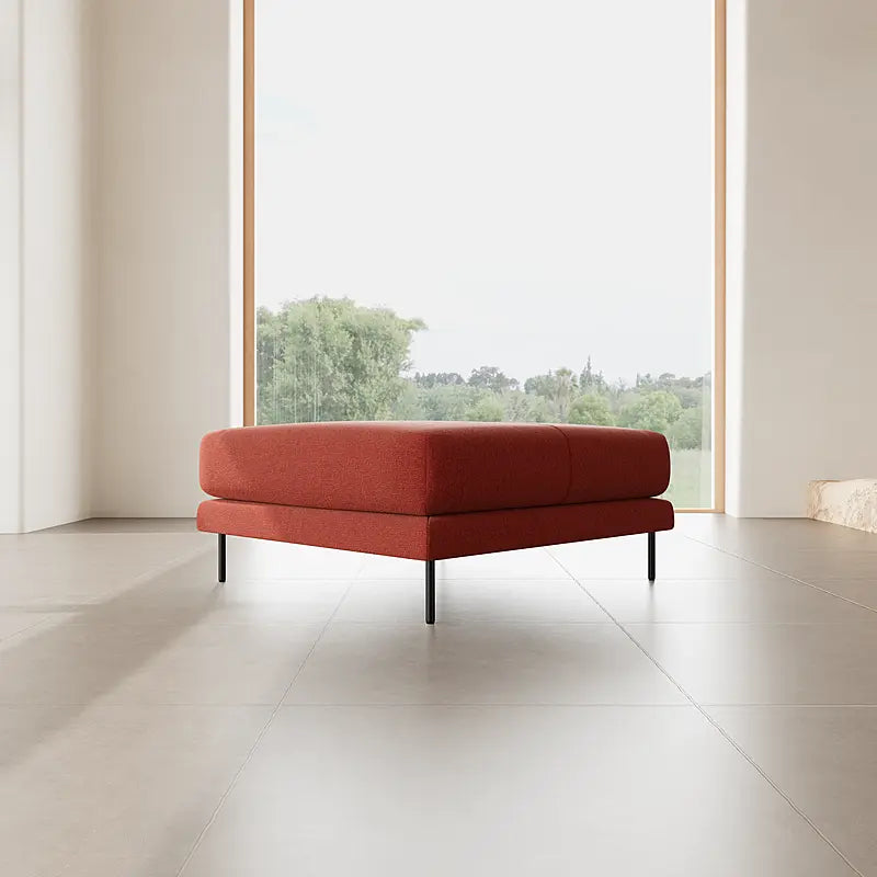 Terra Brick Ottoman
