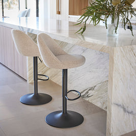 Textured Scoop Bar Stool