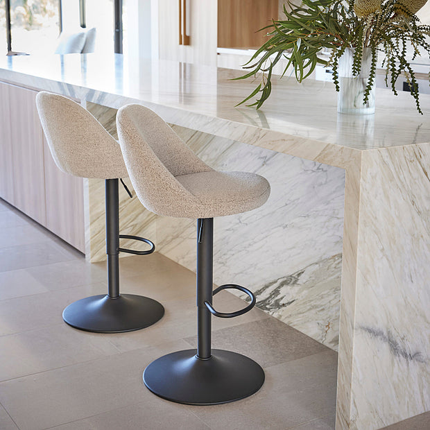 Textured Scoop Bar Stool