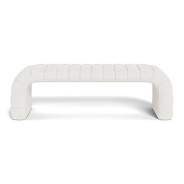 Polar White Bench Ottoman