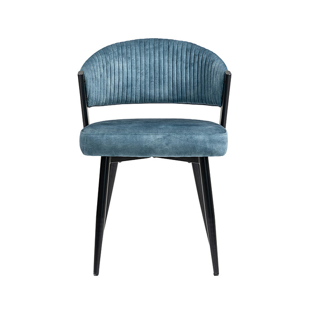 Ocean Teal Pleated Barrel Chair