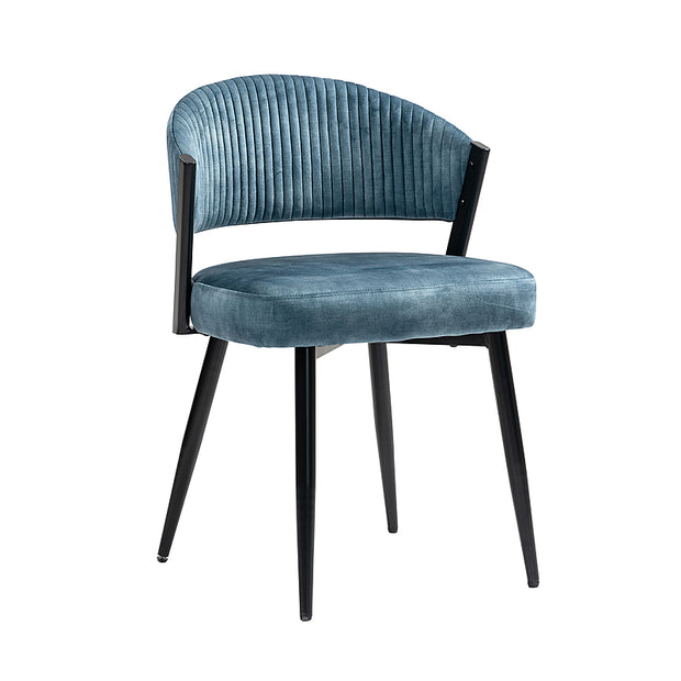 Ocean Teal Pleated Barrel Chair