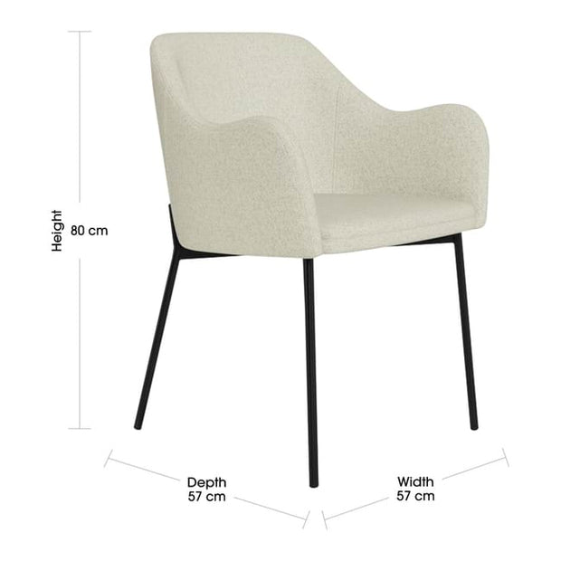 Milo Soft-Curve Upholstered Chair