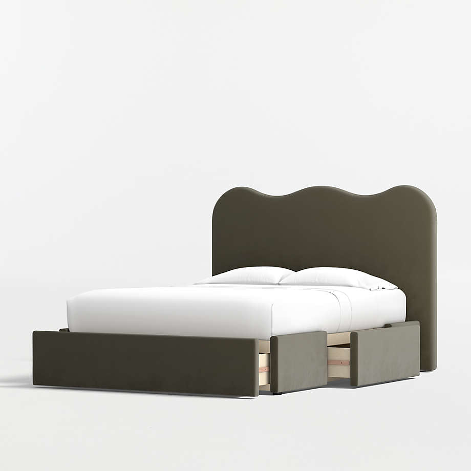 Wavy Headboard Bed