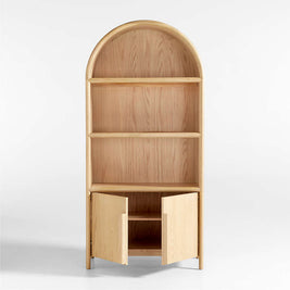 Curved Oak Tower Shelf