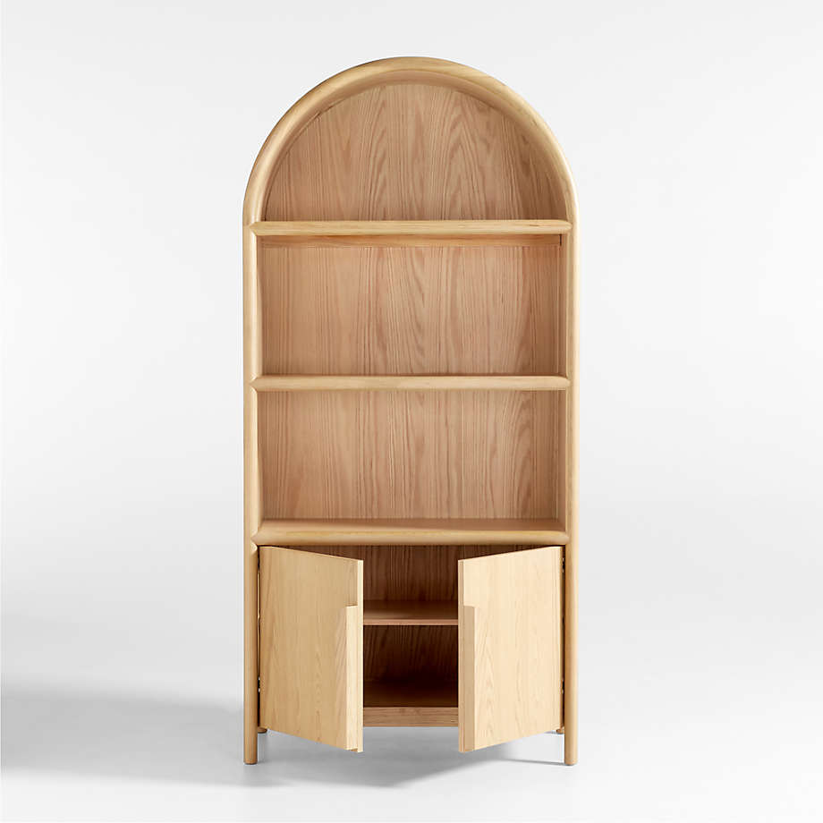 Curved Oak Tower Shelf