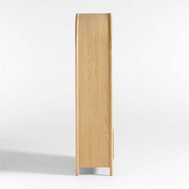 Curved Oak Tower Shelf