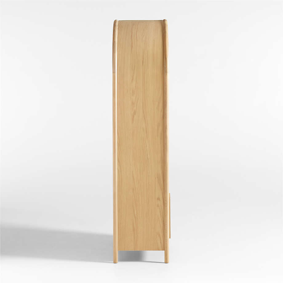 Curved Oak Tower Shelf