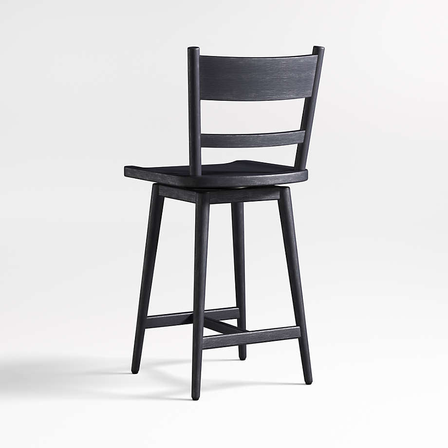 Noir Slat Back Stool