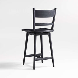 Noir Slat Back Stool