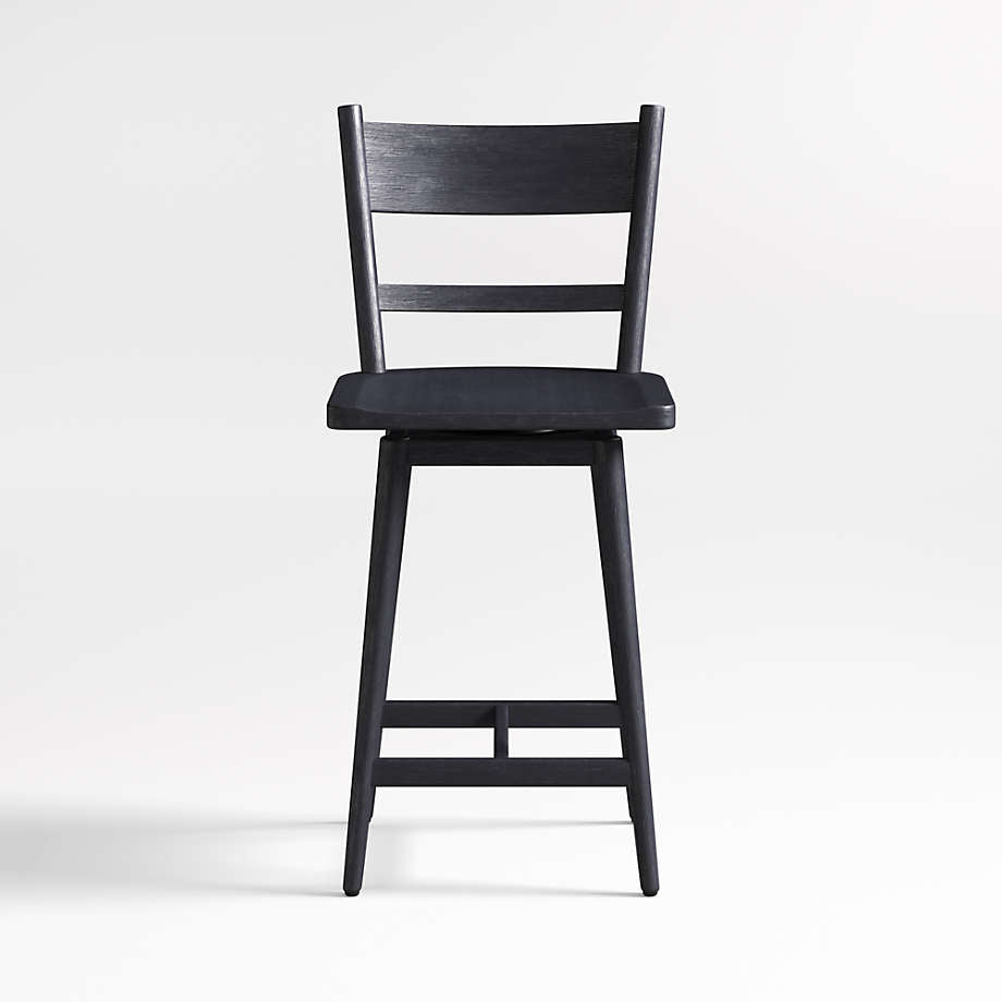 Noir Slat Back Stool