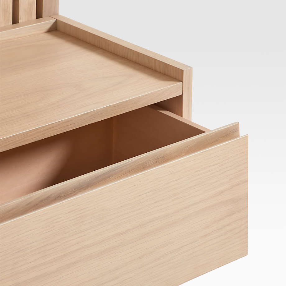Panel Oak Storage Bed