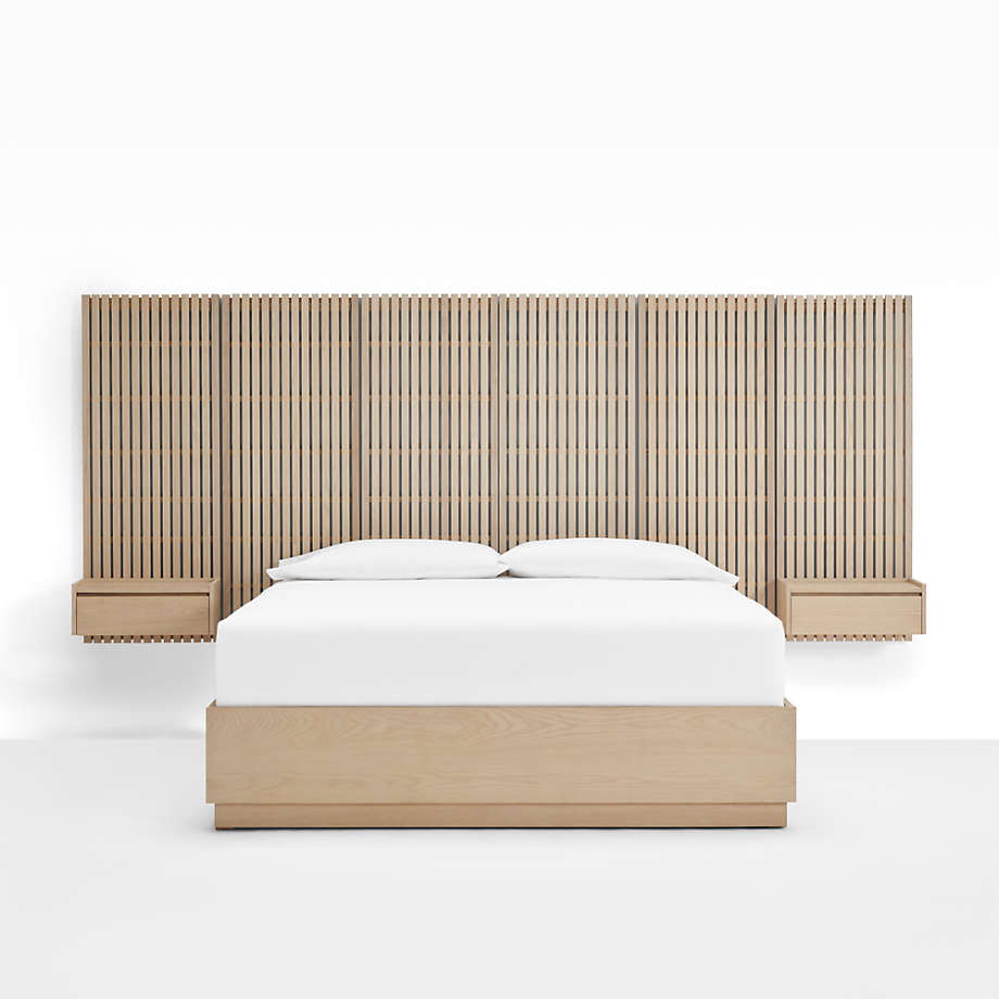 Panel Oak Storage Bed