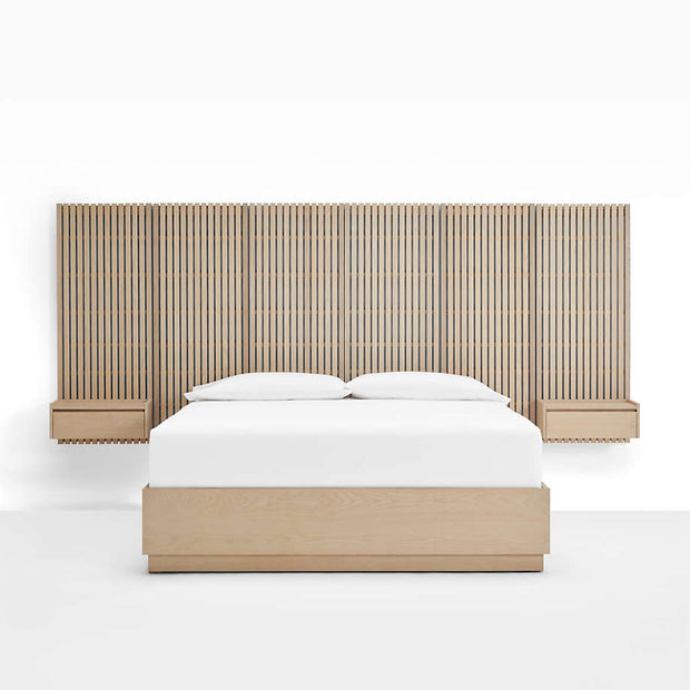 Panel Oak Storage Bed