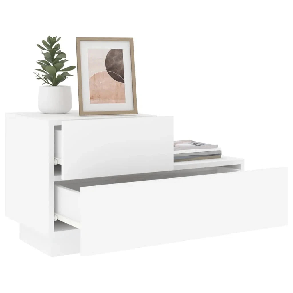 Pureline White Bedside Table