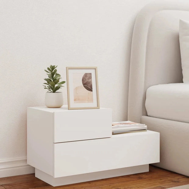 Pureline White Bedside Table
