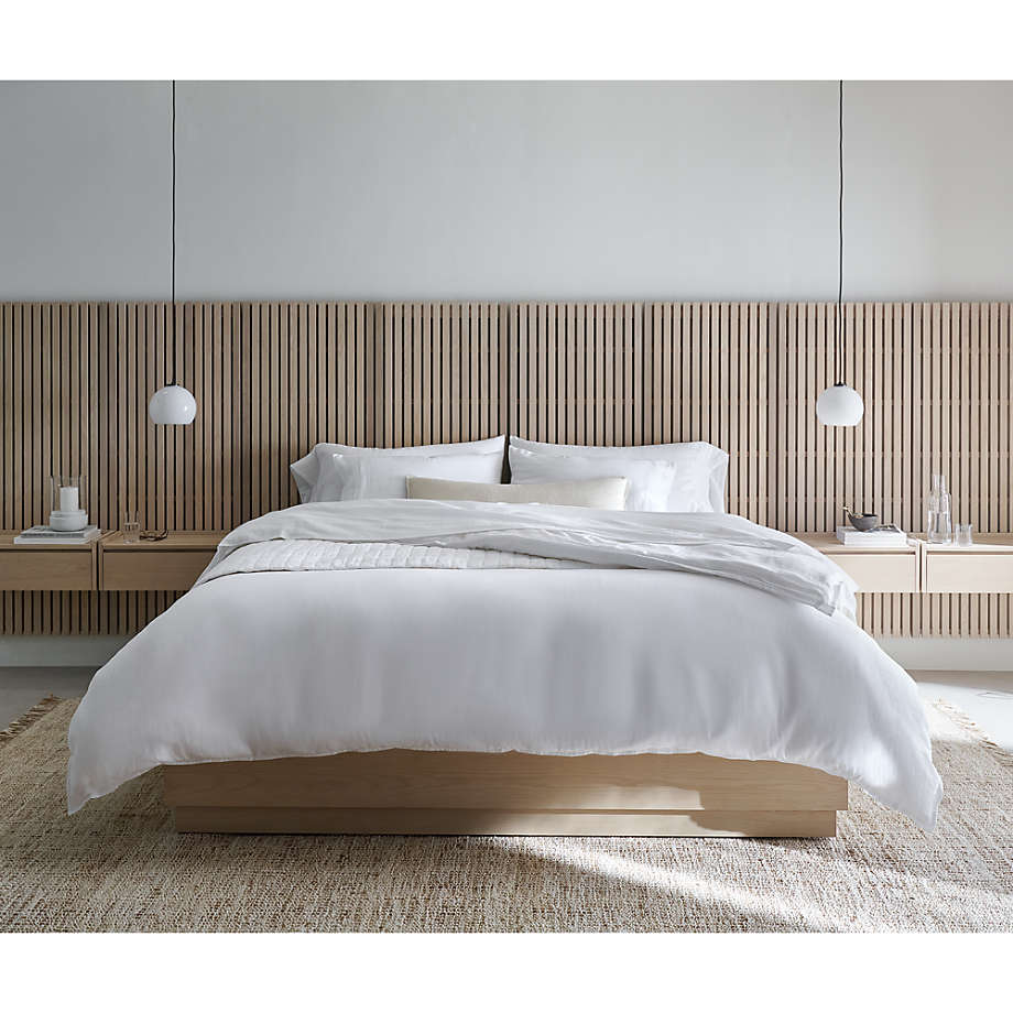 Panel Oak Storage Bed