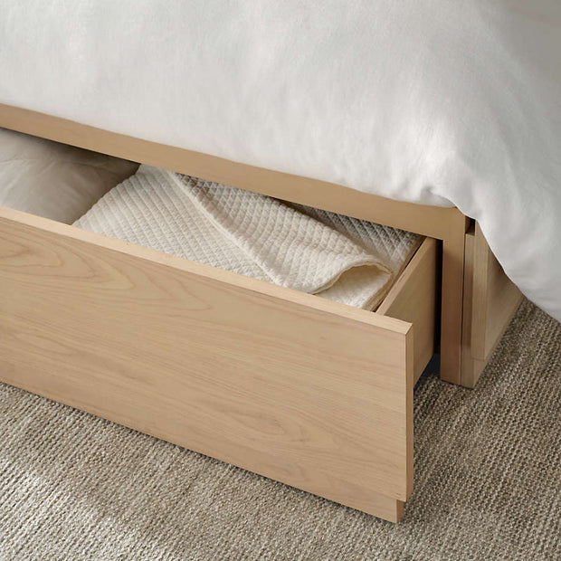 Panel Oak Storage Bed