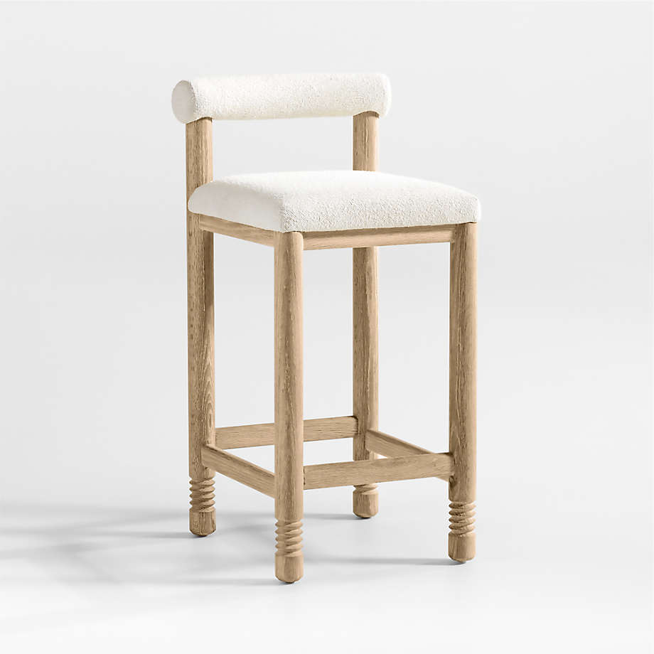 Sand Upholstered Stool