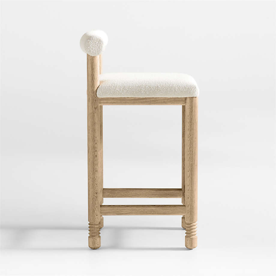 Sand Upholstered Stool