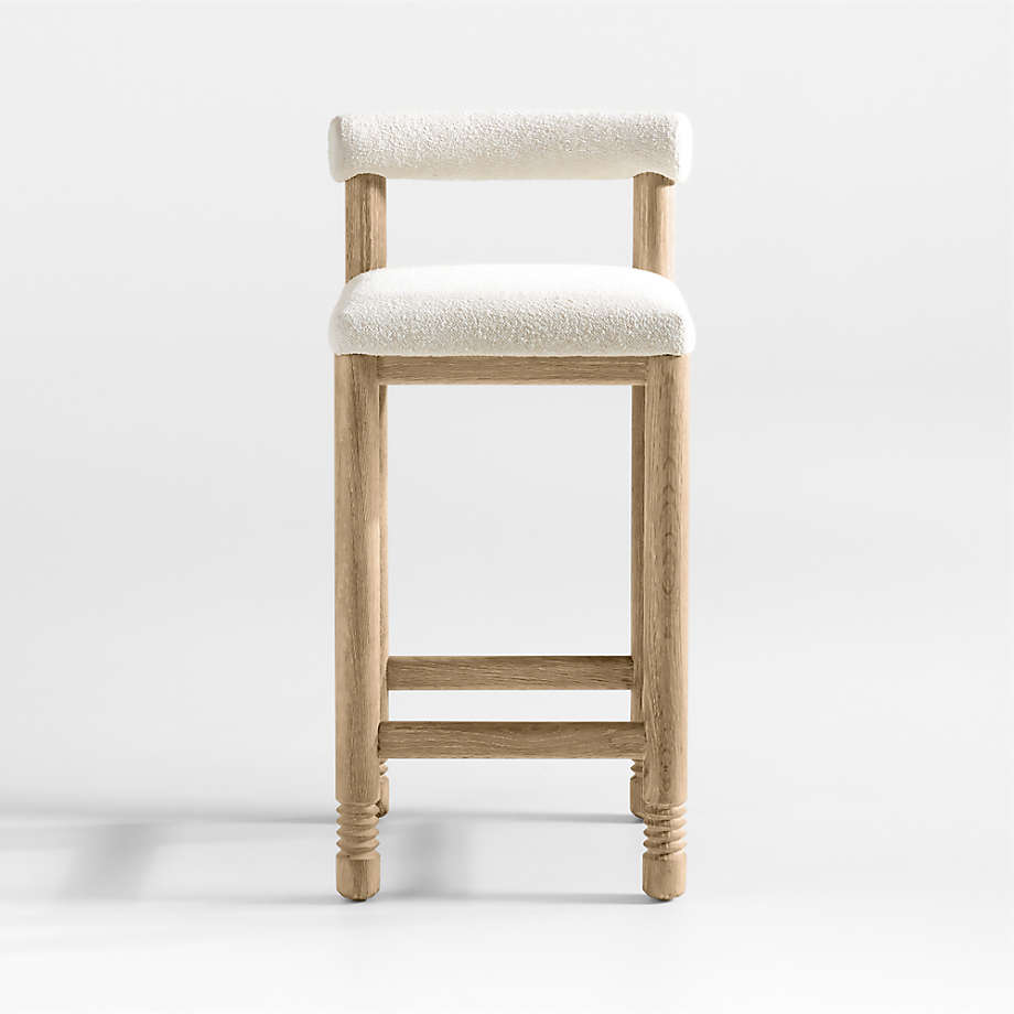 Sand Upholstered Stool
