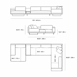 Glacier Plush Sectional