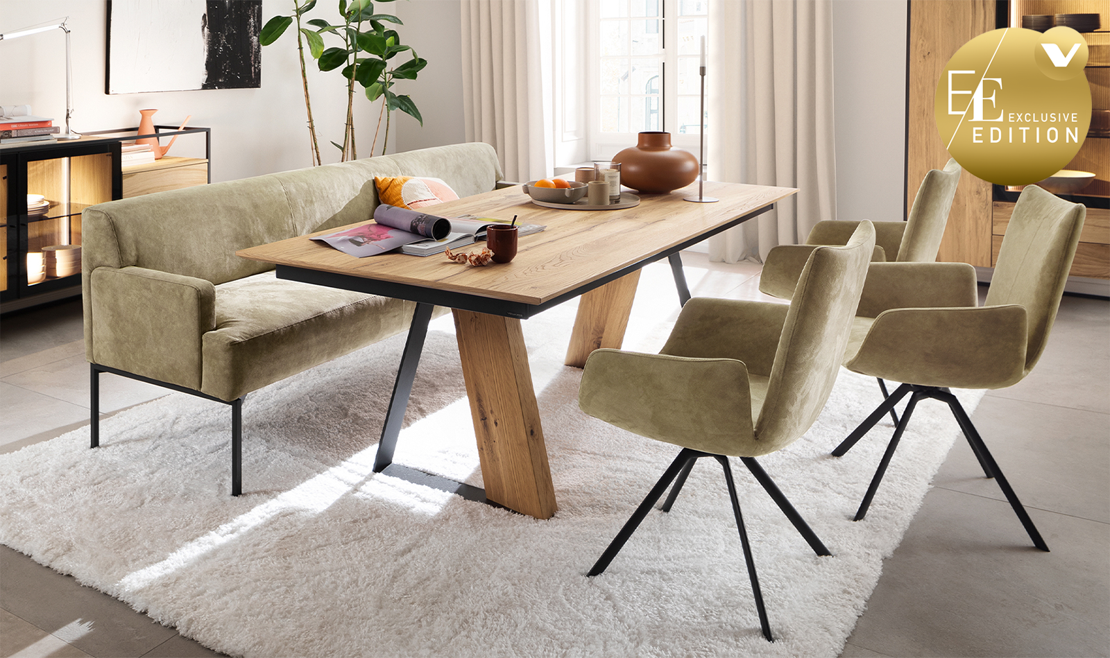 Greystone High-Back Dining Settee