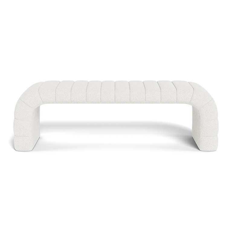 Polar White Bench Ottoman