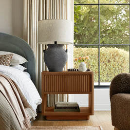 Slatted Edge Nightstand