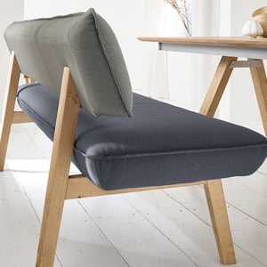 Cloud Grey Modern Banquette Bench