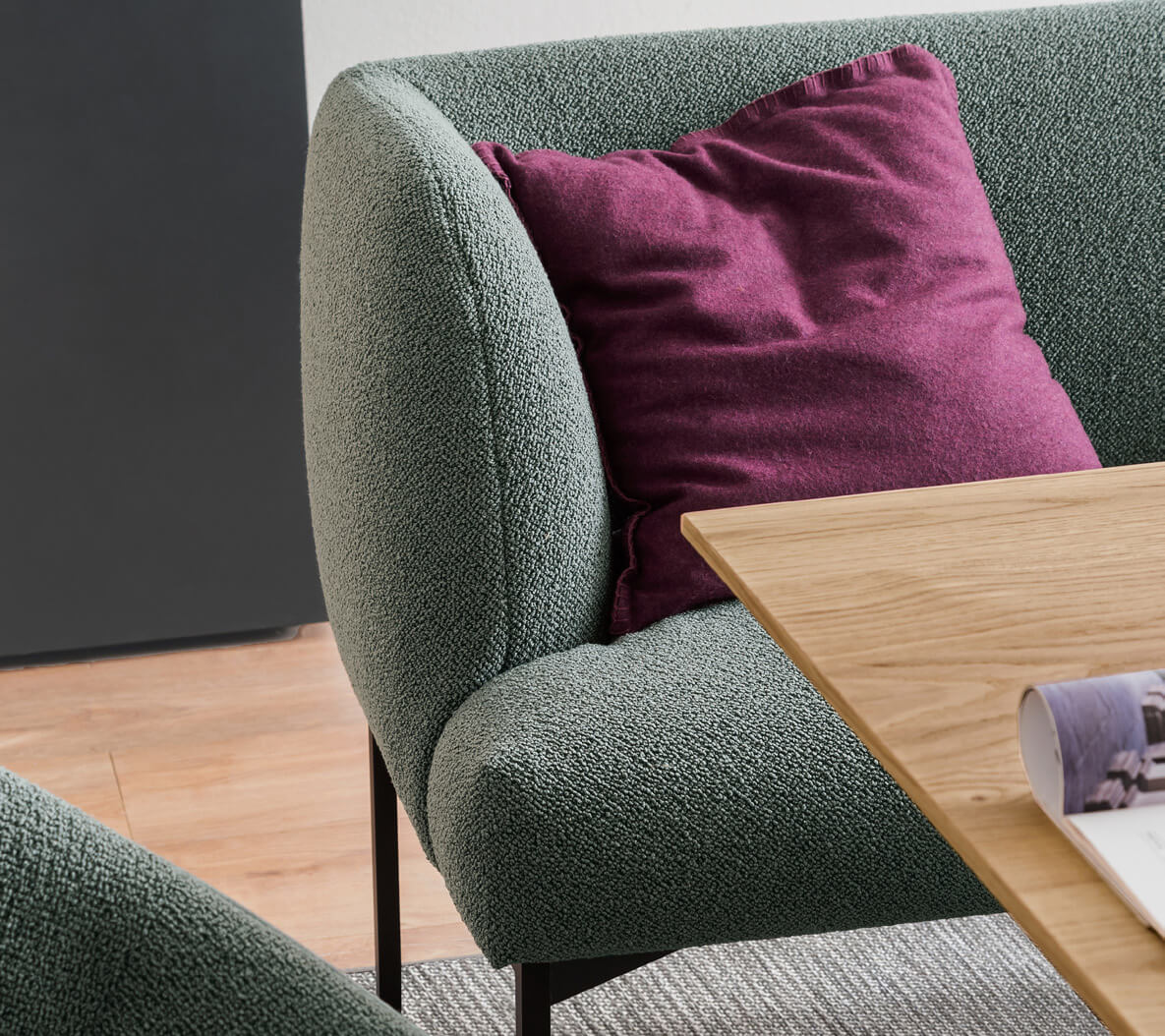 Slate Armrest Dining Lounge Bench