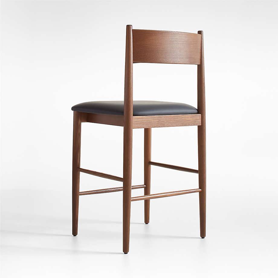 Walnut Round Seat Stool