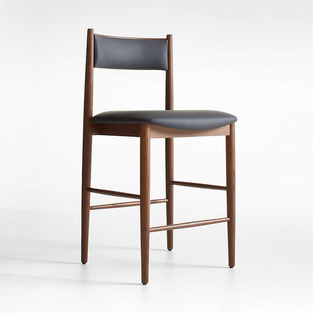 Walnut Round Seat Stool