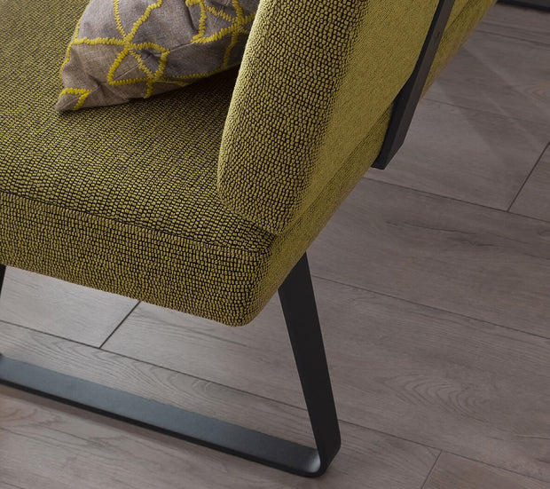Mustard Mid-Back Dining Sofa Bench