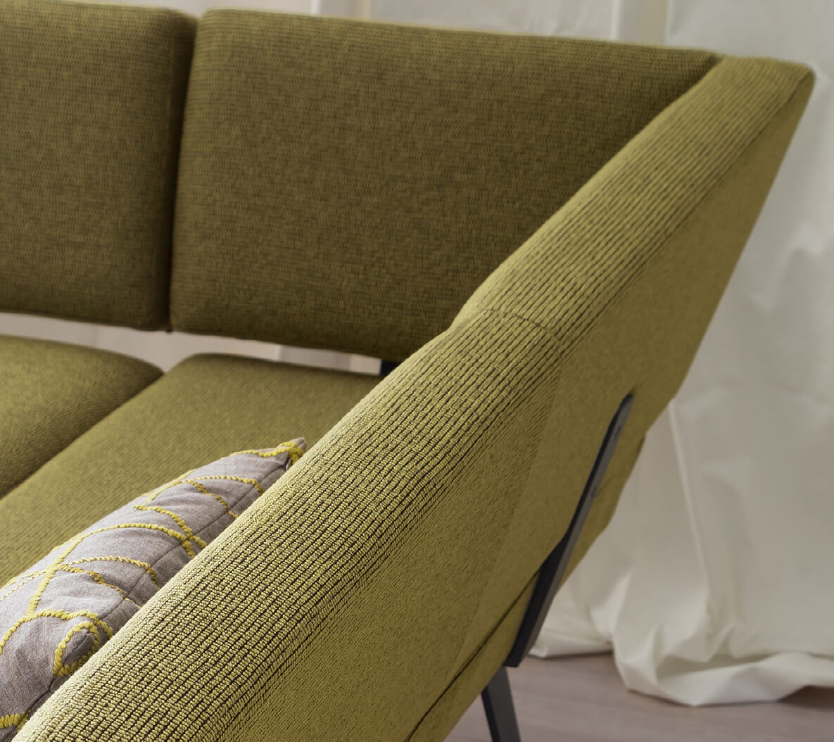 Mustard Mid-Back Dining Sofa Bench