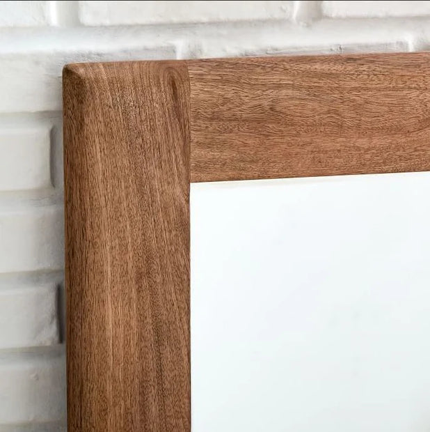 Three-Panel Wood Frame Mirror
