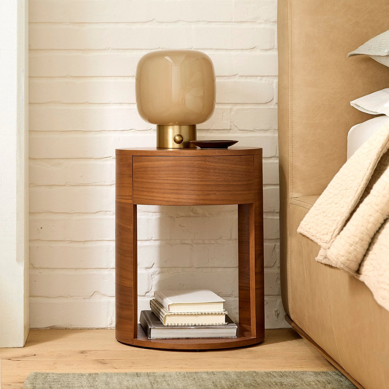 Round Column Nightstand