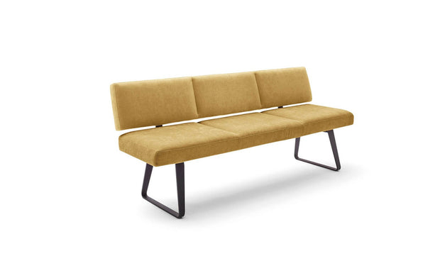 Mustard Mid-Back Dining Sofa Bench