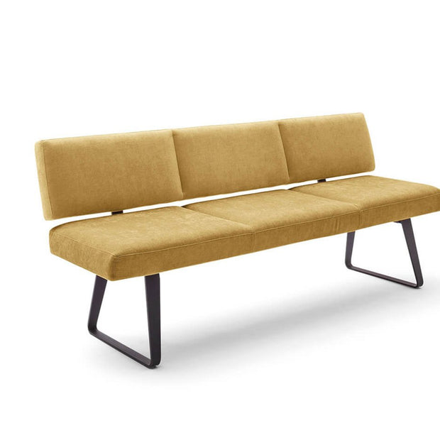 Mustard Mid-Back Dining Sofa Bench