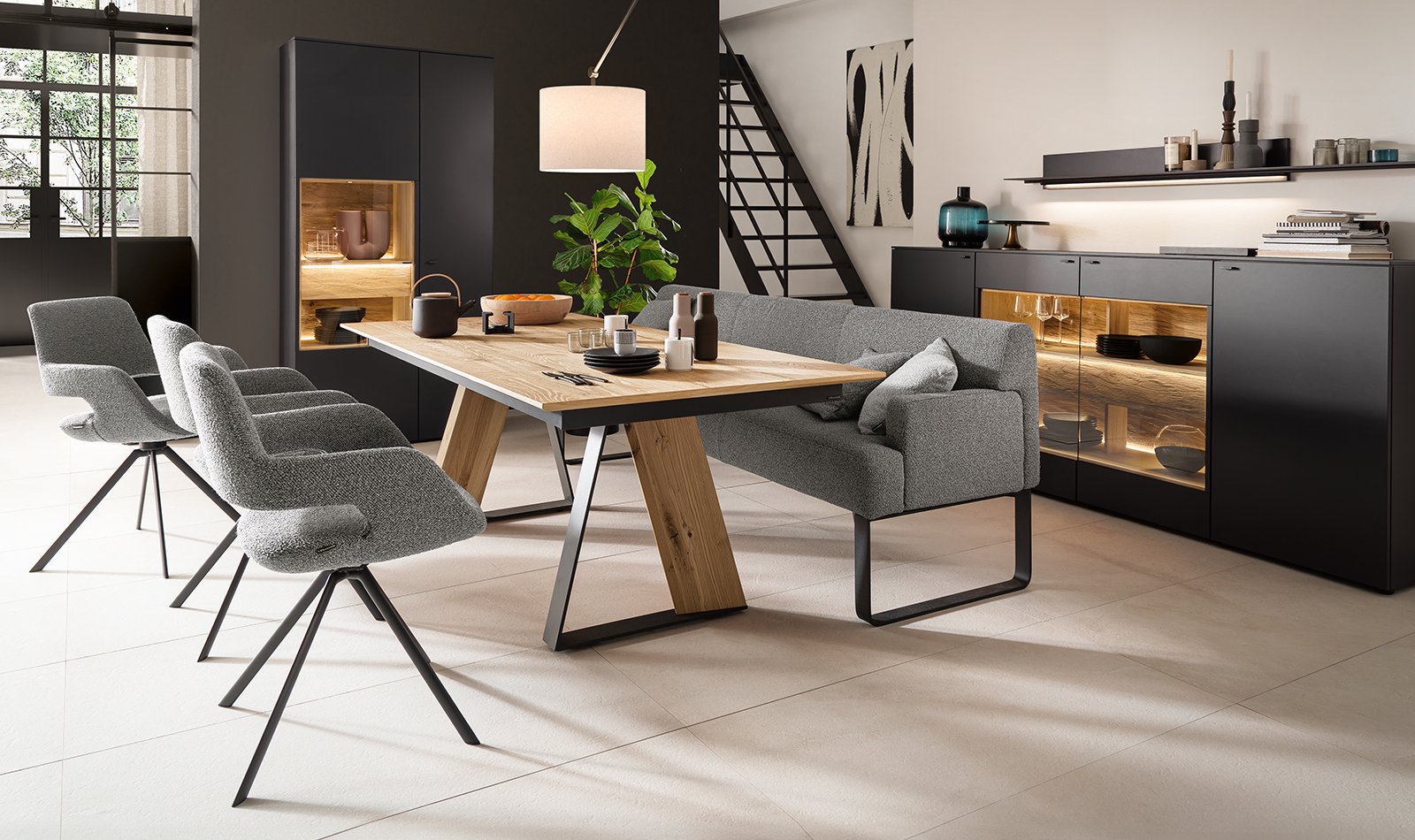 Auburn Channel Tufted Dining Bench