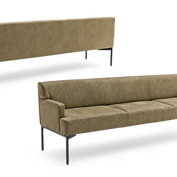 Greystone High-Back Dining Settee