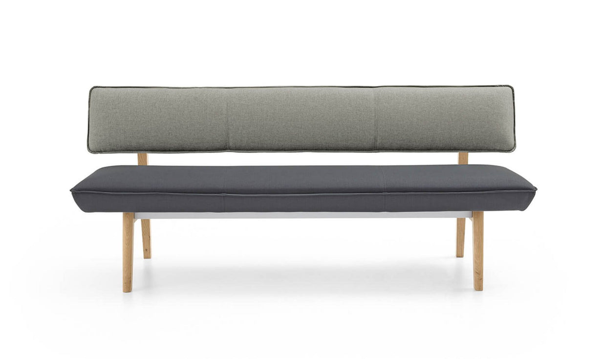 Cloud Grey Modern Banquette Bench