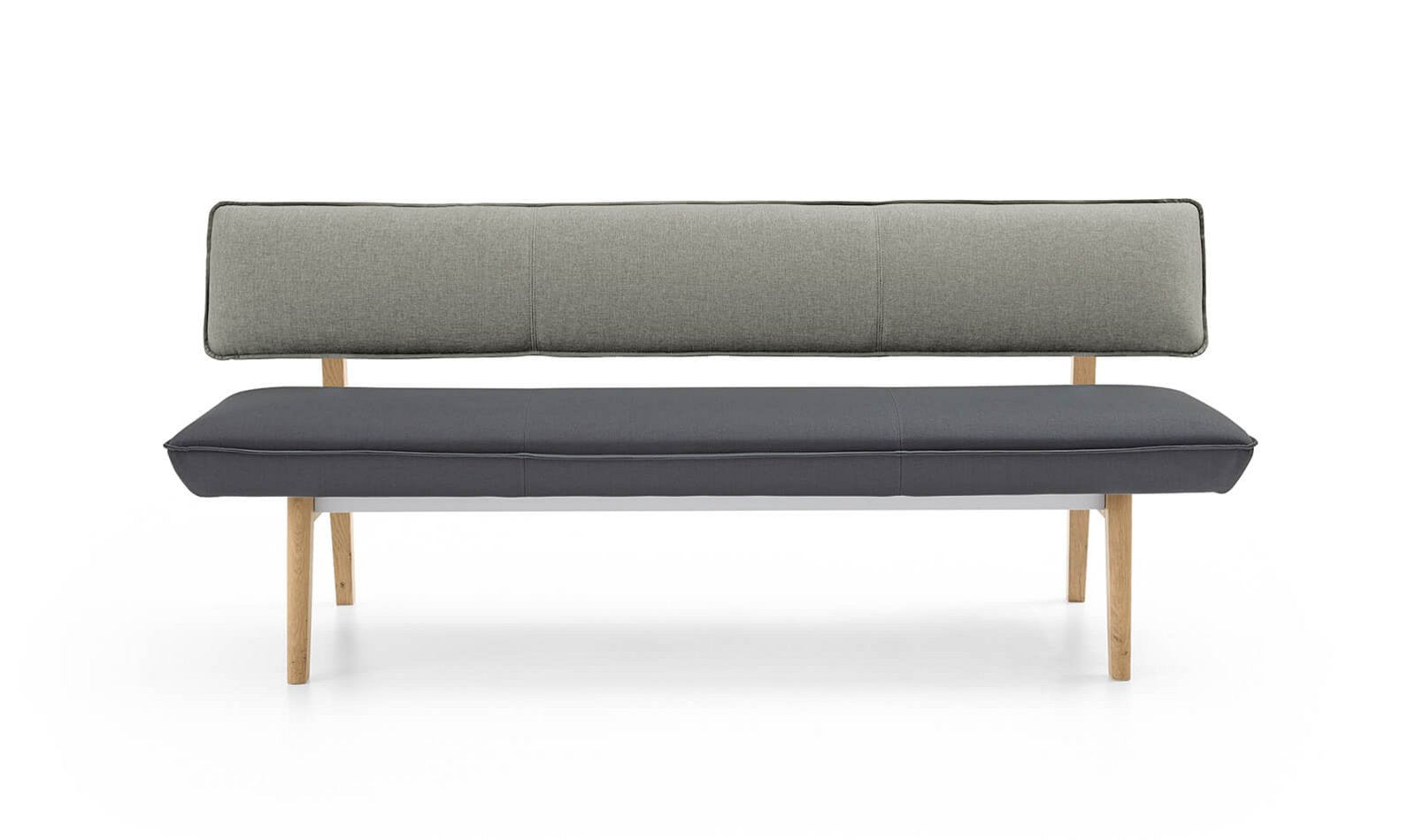 Cloud Grey Modern Banquette Bench