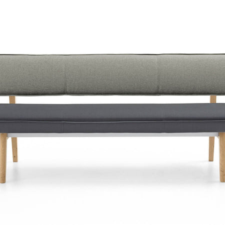 Cloud Grey Modern Banquette Bench