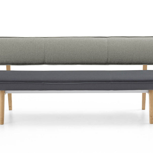 Cloud Grey Modern Banquette Bench